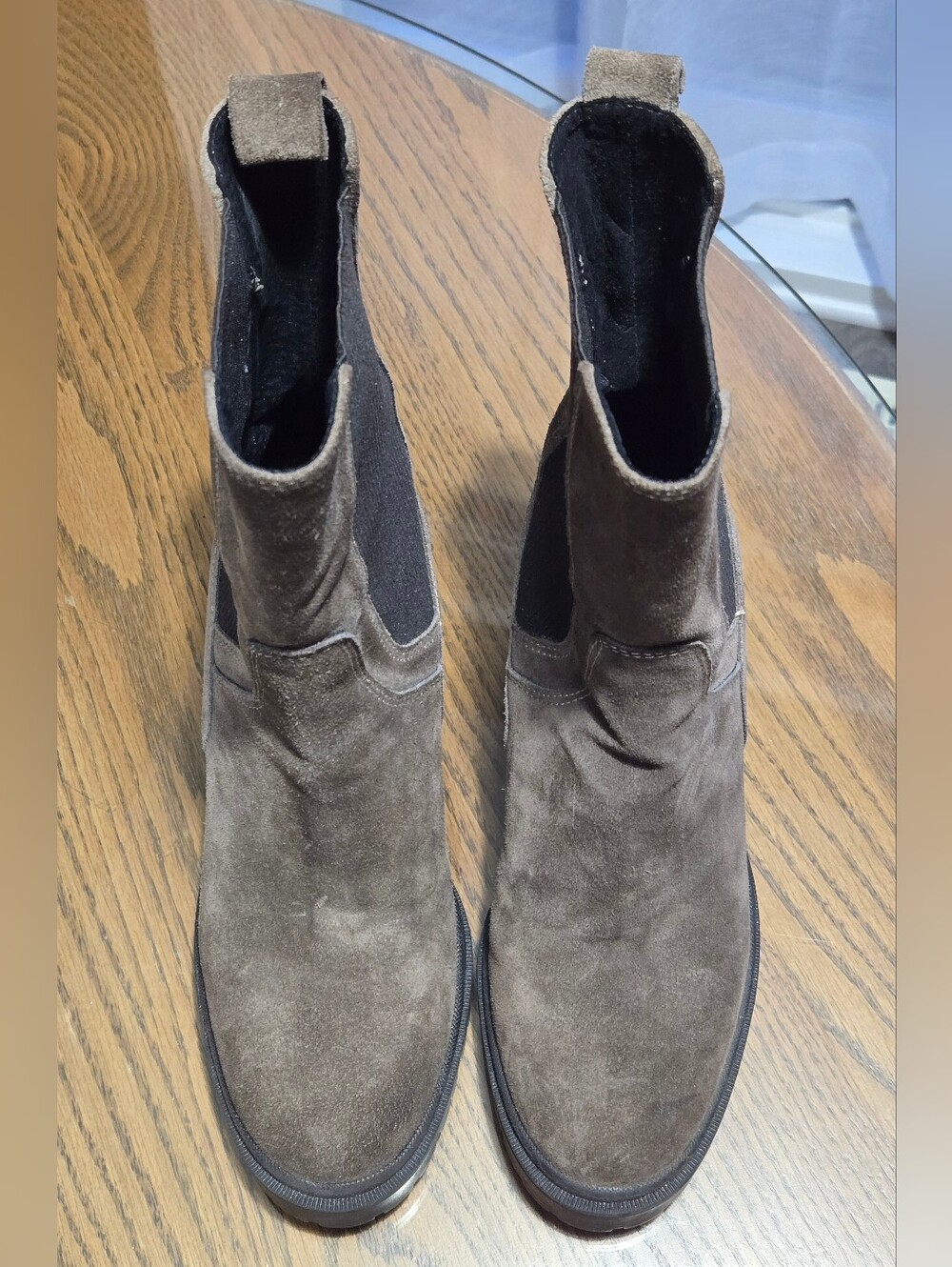 Emanuele Crasto Brown Suede Platform Chelsea Boots Size EU 39 - Picture 7 of 11